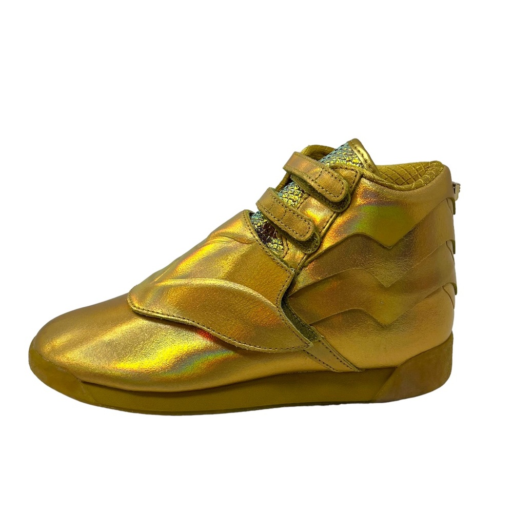 Reebok Freestyle Hi DC Wonder Woman 1987 “Golden Eagle Armor” Gold